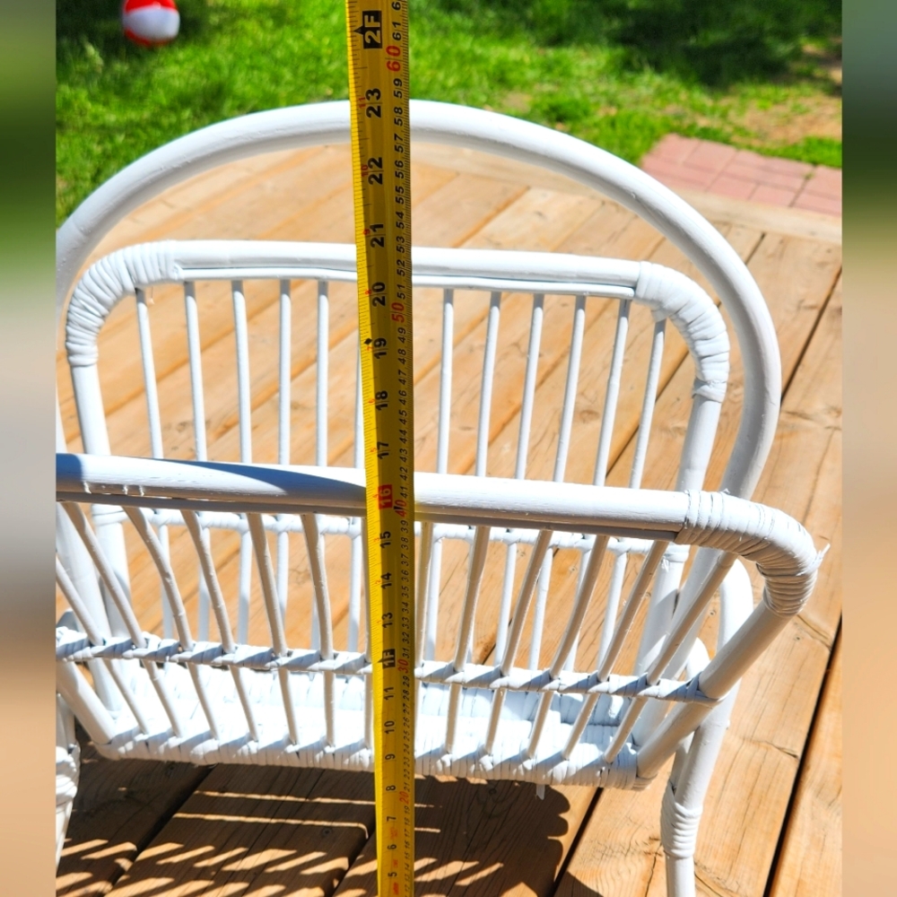 Boho Vintage Wicker Magazine Rack - Picture 11 of 13